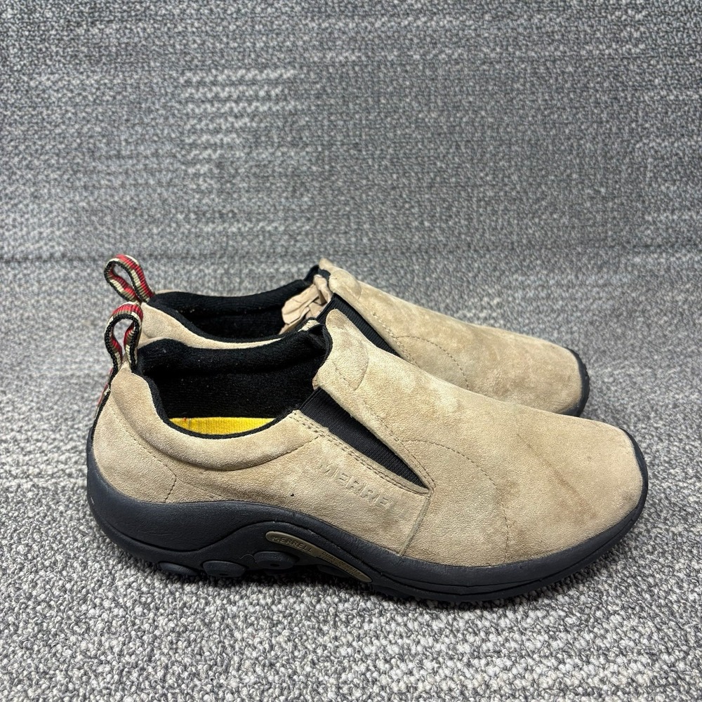 Merrell Jungle Moc Classic Taupe Suede Slip On Comfort Shoes Women's Size 9.5